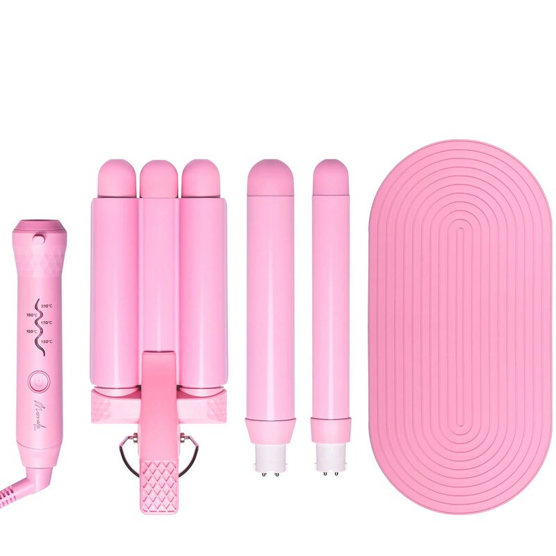 Bølgetangsett style wand 6 deler rosa