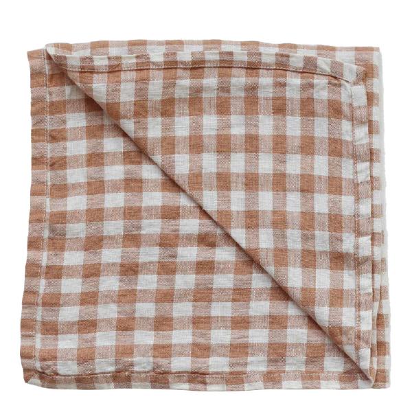 Serviett 45x45 cm gingham biscuit