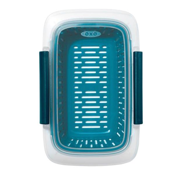 Prep & go container m/dørslag 450 ml grønn