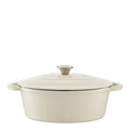 Oval støpejernsgryte 29 cm 3L krem