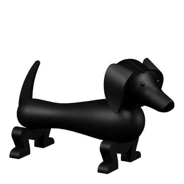 Hund medium mørk beiset