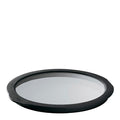 Glasslokk 28 cm klar/svart
