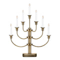 Gylling adventstake 7 lys 53 cm antikk messing