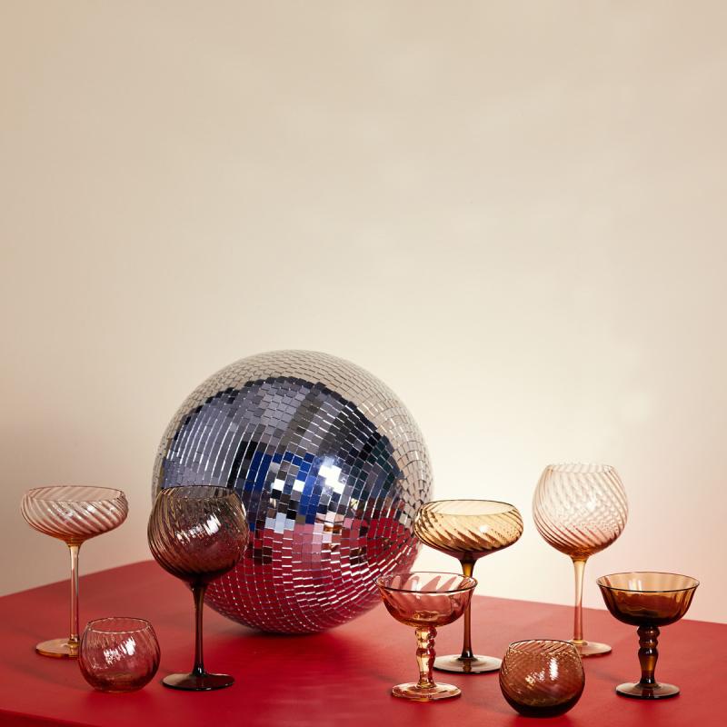 Opacity italiensk champagneglass 15 cl 2 stk brun