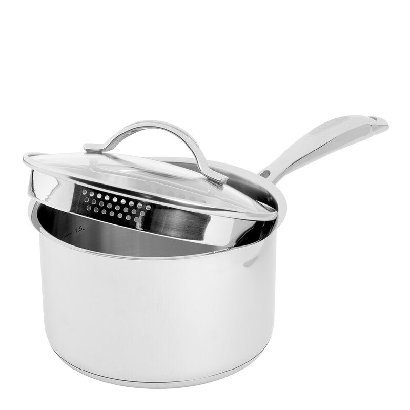 STS kasserolle m/ lokk 2,5L/18 cm