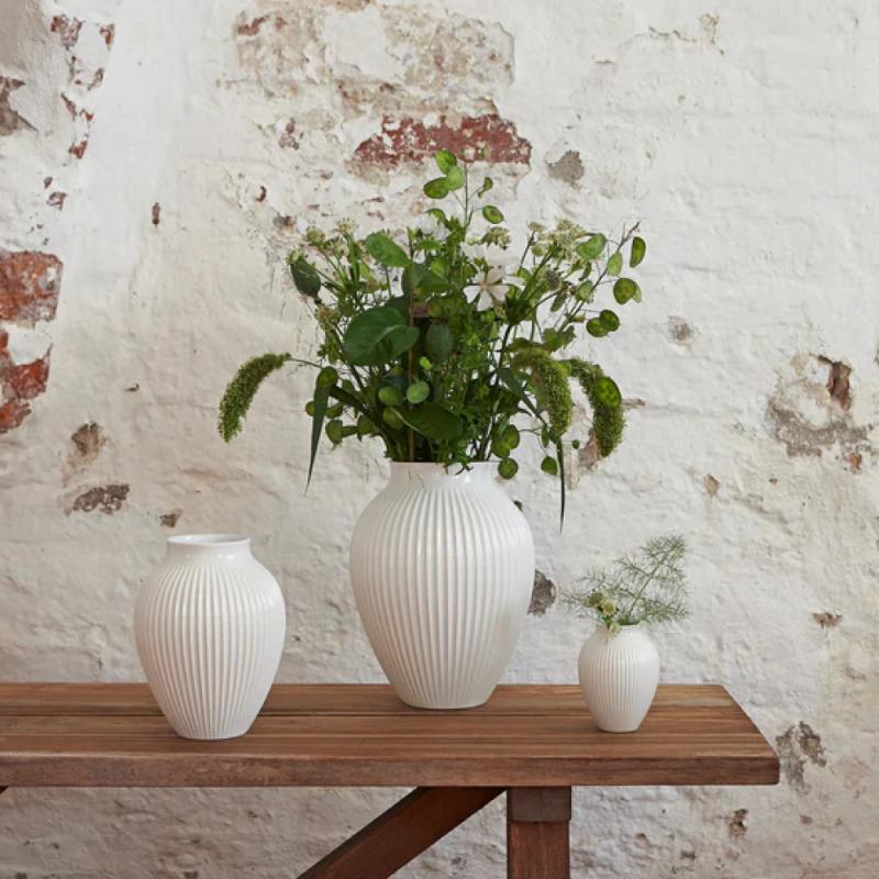 Ripple vase 12,5 cm hvit