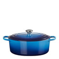 Oval støpejernsgryte 6,3L 31 cm azure
