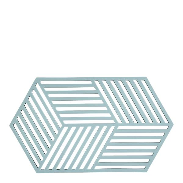 Hexagon bordskåner 24 cm fog blue
