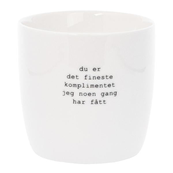 Trygve Skaug krus komplimentet 30 cl hvit