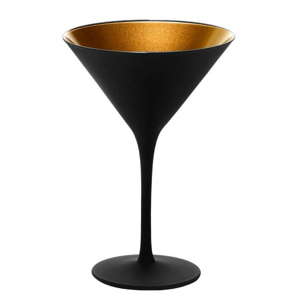 Elements martiniglass 24 cl svart/gull