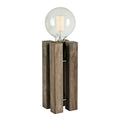 Lodge bordlampe 28 cm brunbeiset