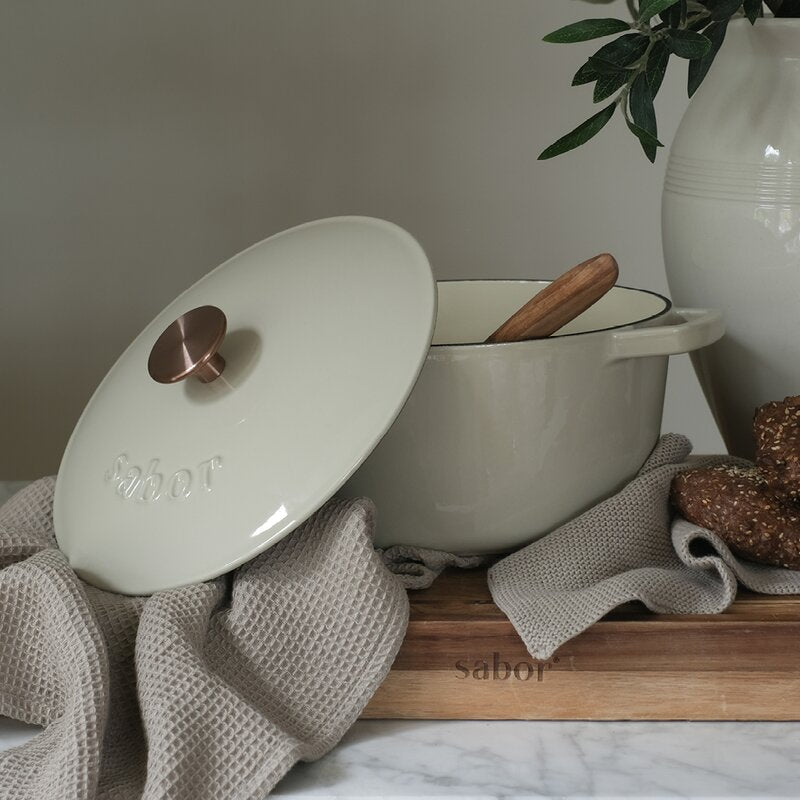 Støpejernsgryte 6,7L warm grey