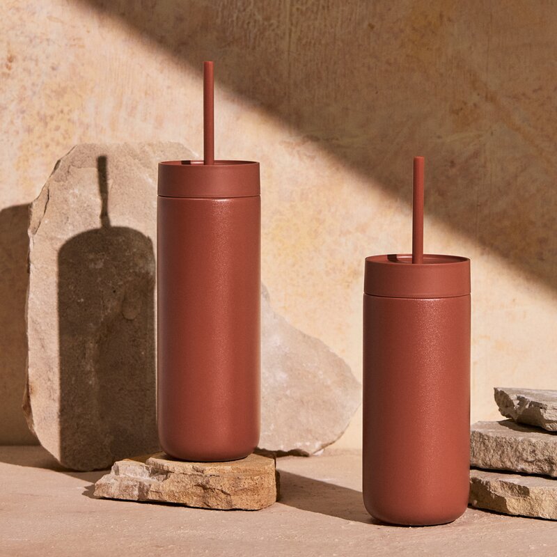 Carter Cold Desert Capsule tumbler med sugerør 590 ml sienna