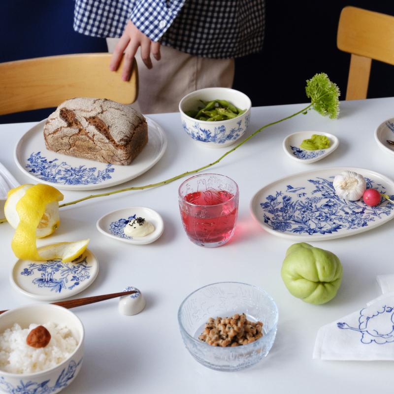 Haru spisepinneholder 2 stk mummi hvit/blå