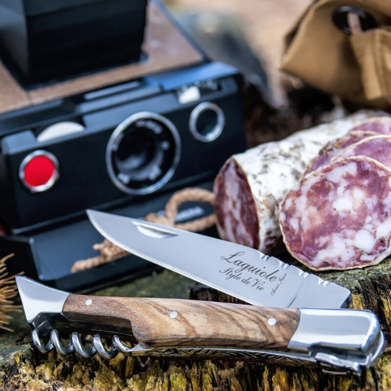 Lommekniv med korketrekker olive