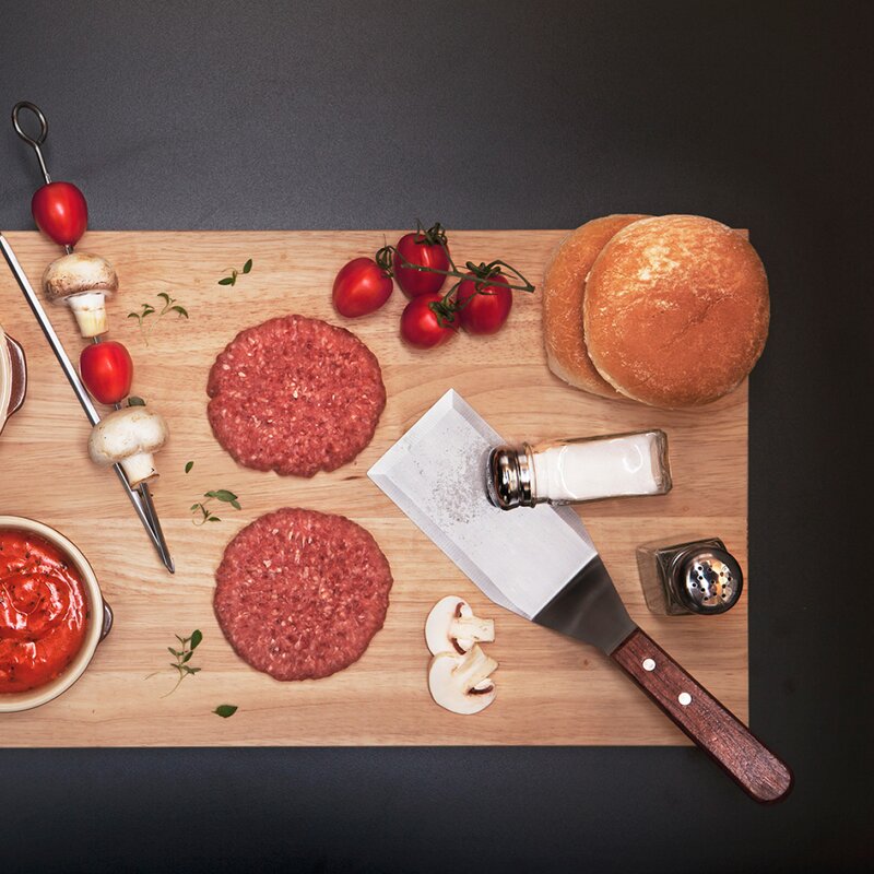 Hamburgerspade 29 cm trehåndtak