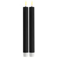 LED kronelys 2x24 cm svart