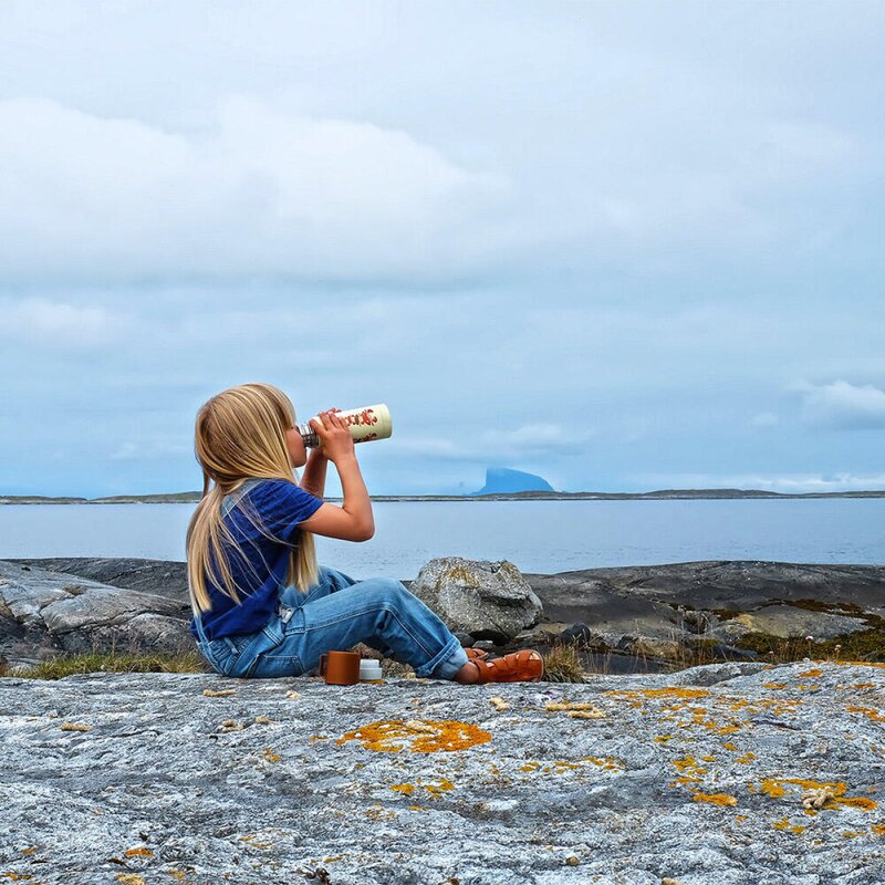 Flo og fjære termos 350 ml gul