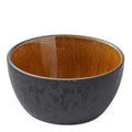 Skål 14 cm svart/amber