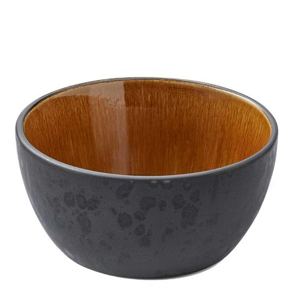 Skål 14 cm svart/amber