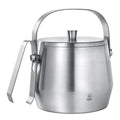 Isspann m/ lokk og tang rustfritt stål 1L 15x18 cm