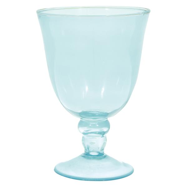 Vinglass 15,5 cm lys blå