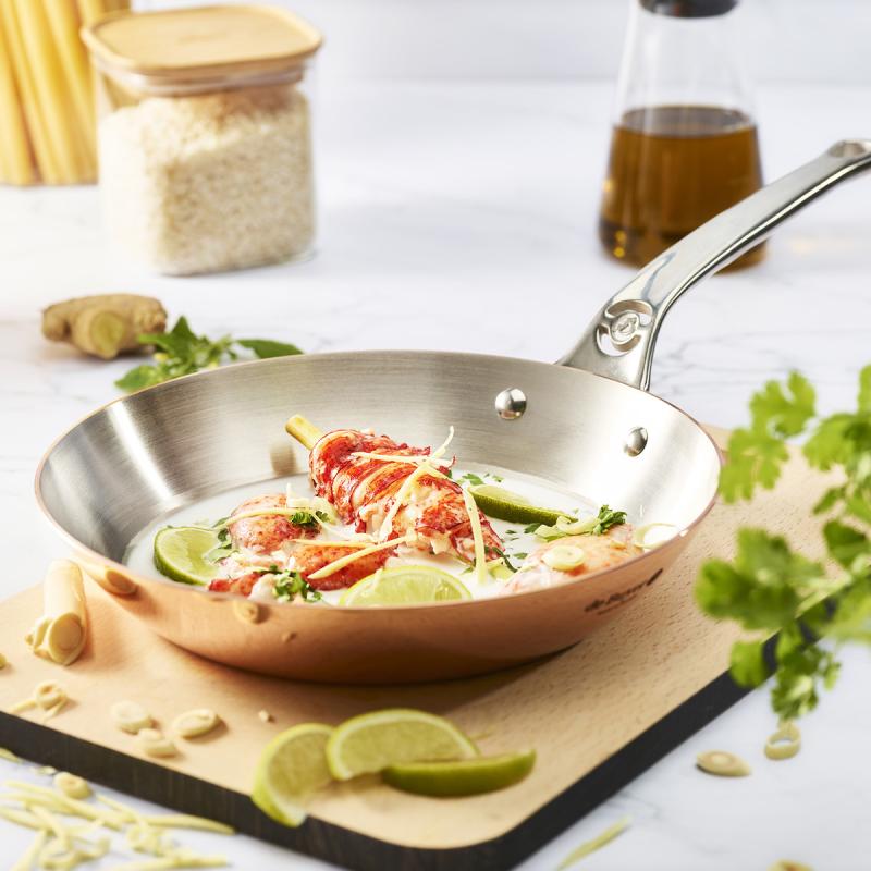 Prima Matera stekepanne 28 cm kobber/rustfritt stål
