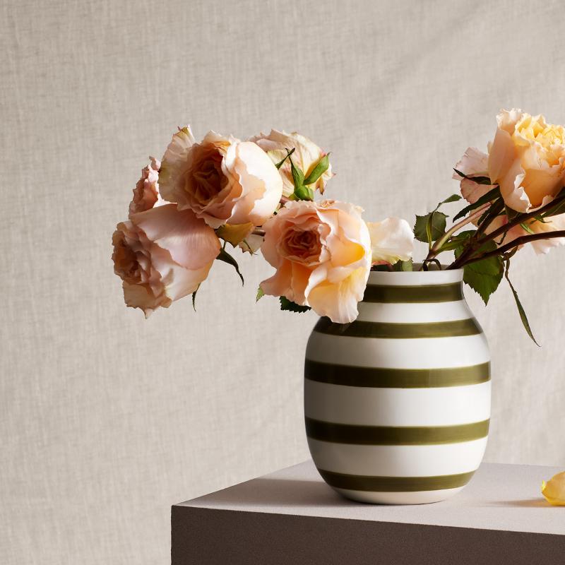 Omaggio vase 20 cm olivengrønn