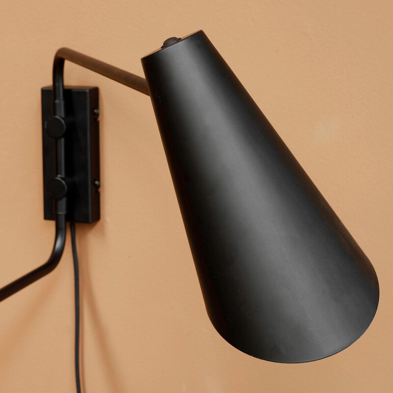 Cale vegglampe 46 cm svart
