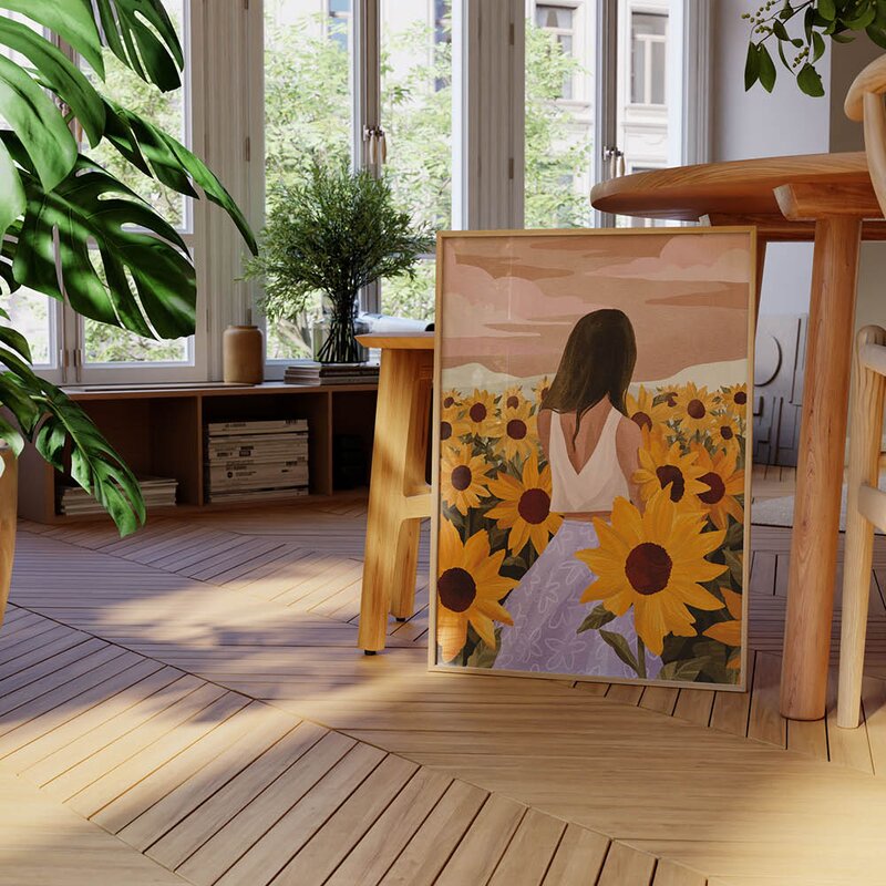 Goed Blauw poster 30x40 cm sunflower evenings