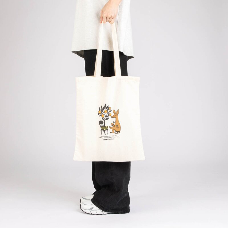 Mummi handlenett 38,5x42 cm Sniff med appelsiner beige
