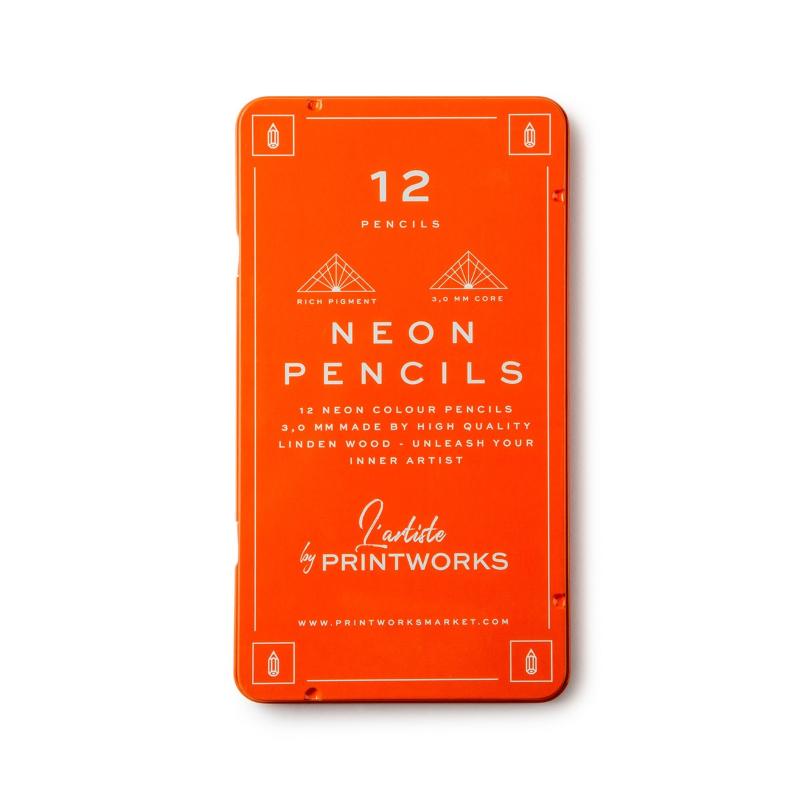 Fargepenner 12 stk neon