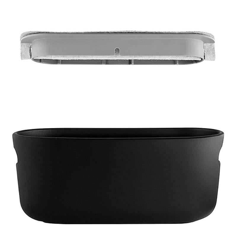 Selvvannende urtepotte 31x13 cm svart