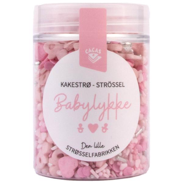 Kakestrøssel baby rosa babylykke 85g