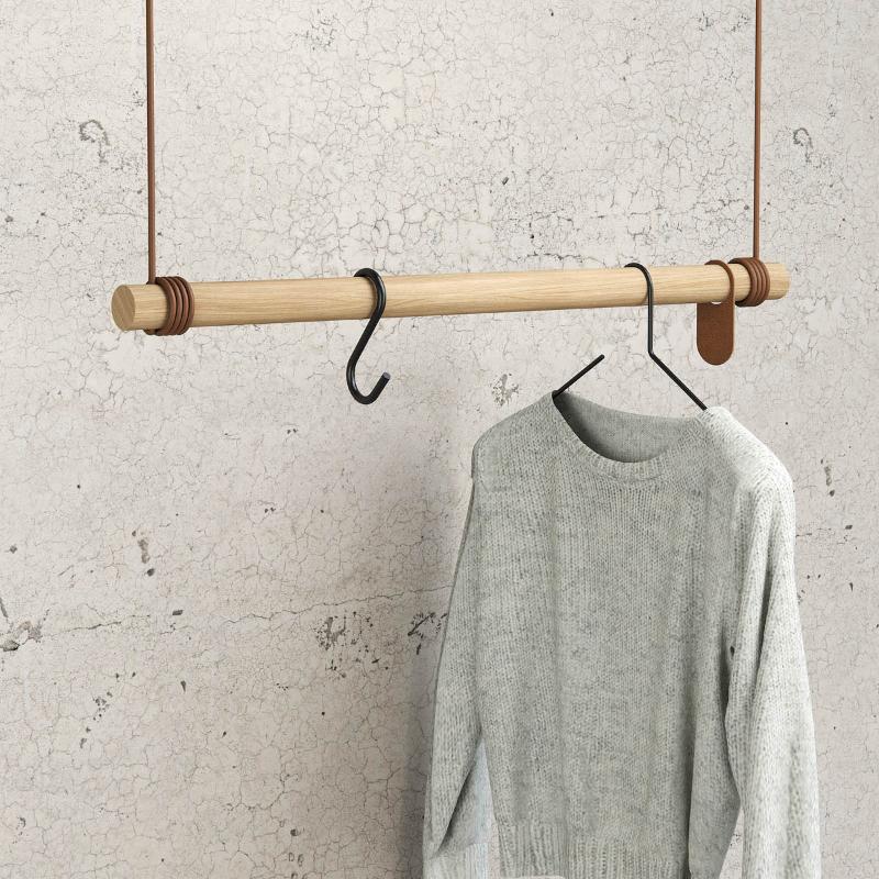 Swing M garderobestang 80 cm eik/natur