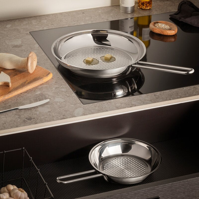 Stainless Steel stekepanne 28 cm honeycomb