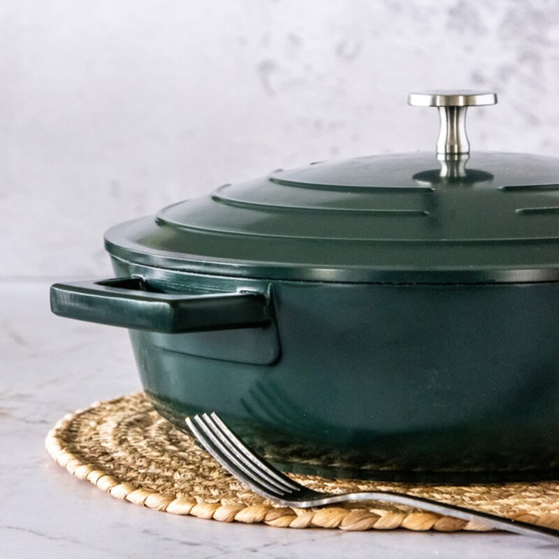 Cast Aluminium lav gryte 4L 29 cm hunter green