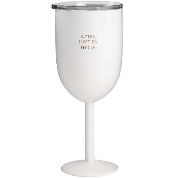 Termo vinglass nyter livet på hytta 40 cl hvit