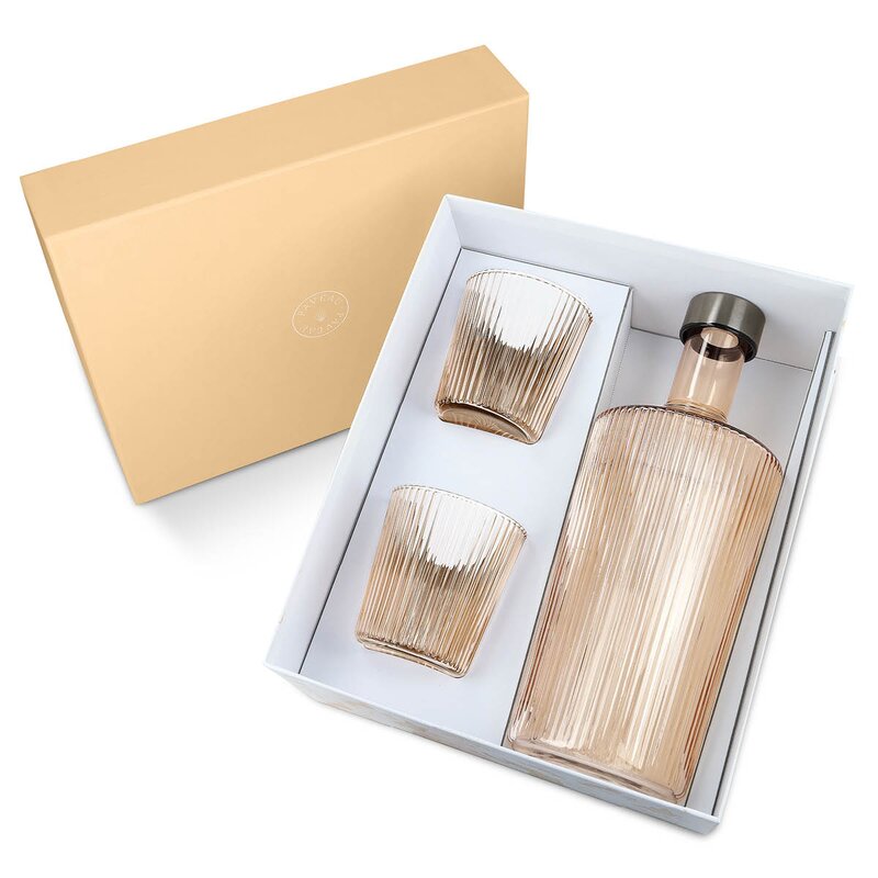 Ribbed Elegance gaveeske Bells 3 deler beige