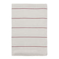 Pure Linen duk 140x320 cm offwhite/red