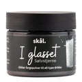 I glasset glitterfarge sølvstjerne