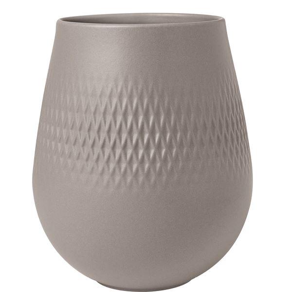 Collier Carre vase 12,7 cm taupe