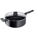 Hard Titanium Pro sautepanne 28 cm m/ lokk svart