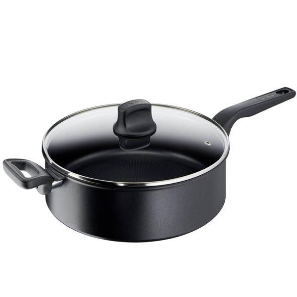 Hard Titanium Pro sautepanne 28 cm m/ lokk svart