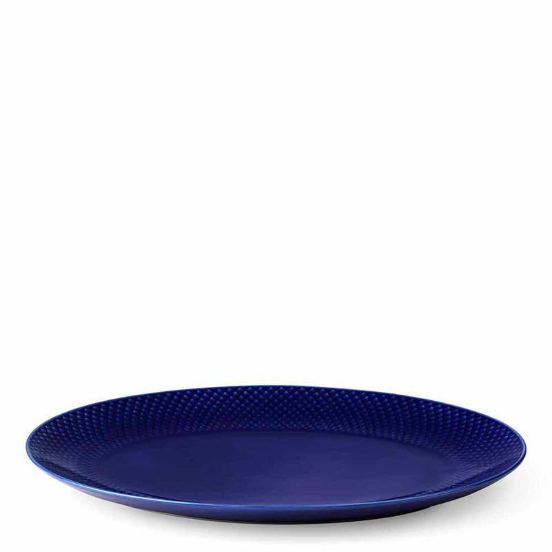 Rhombe Color oval serveringsfat 35x26,5 cm mørk blå