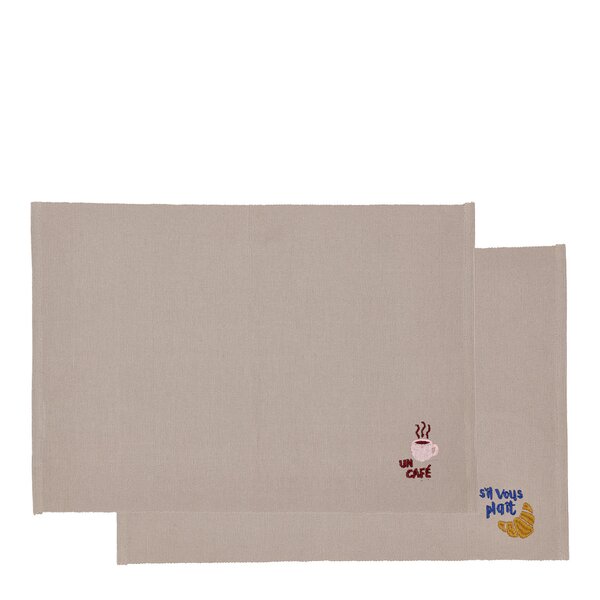 Bistro spisebrikke 33x48 cm 2 stk coffee brown