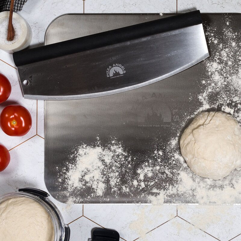 Pizza angels pizzadeler 35 cm svart/børstet