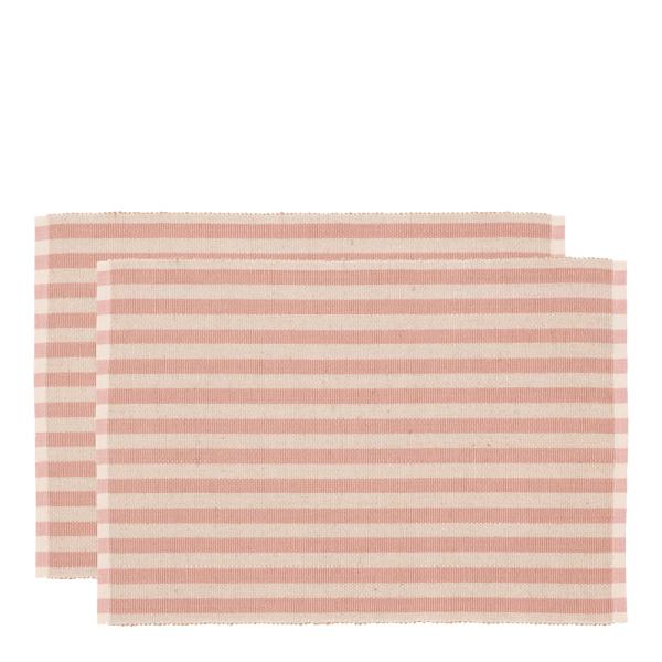 Statement Stripe spisebrikke 33x48 cm 2 stk rose