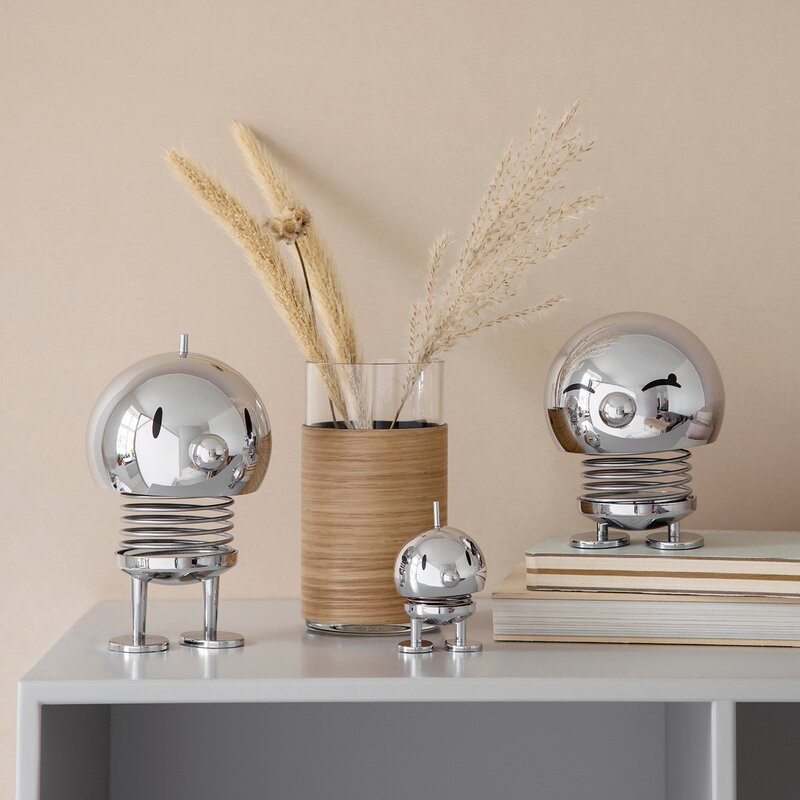 LED lampe stor 15 cm chrome