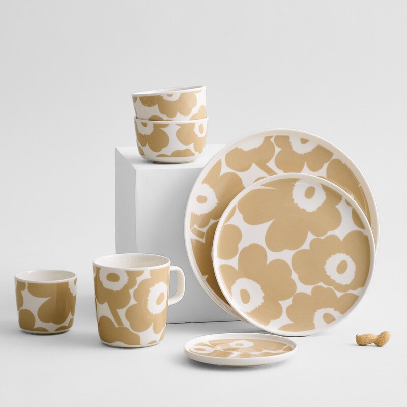Oiva Unikko tallerken 20 cm hvit/beige